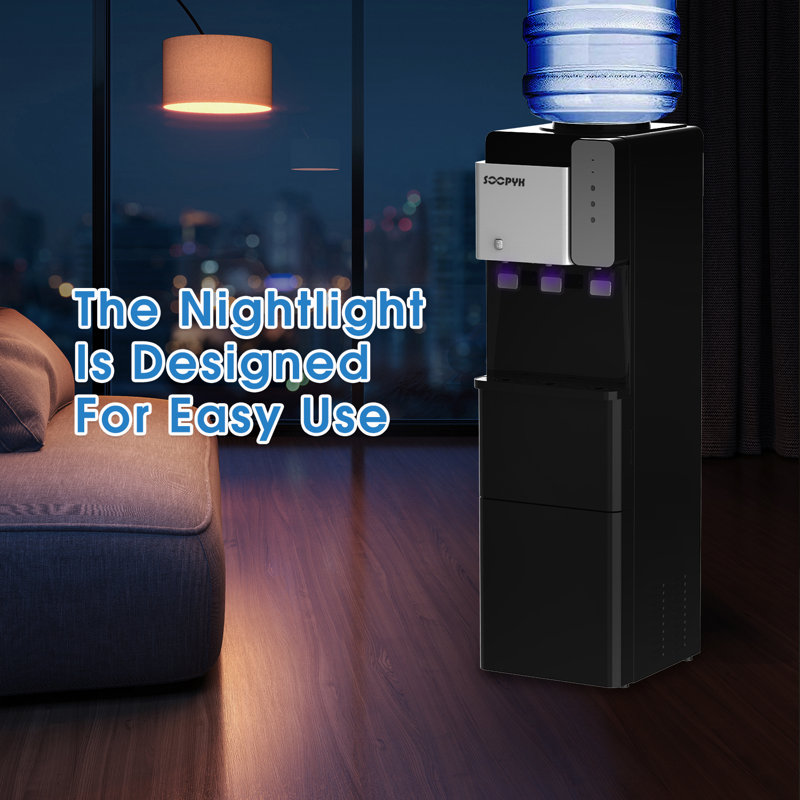 SOOPYK 5 Gallon Water Dispenser with Ice Maker 3 Temperature Black